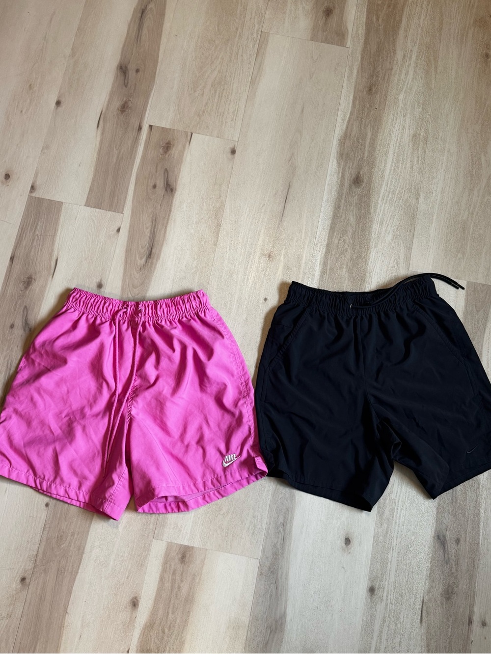 Nike Hot Pink & Black Athletic Shorts Set